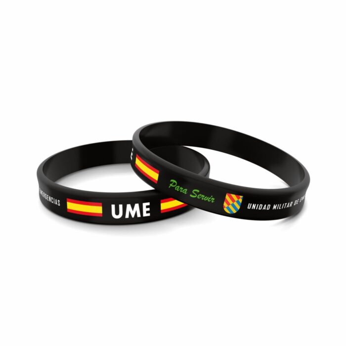 Pulsera Unidad Militar de Emergencias negra