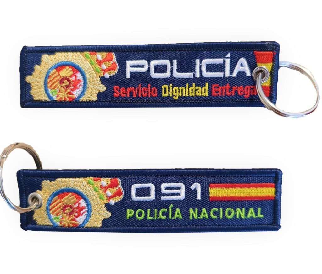Llavero bordado Policía Nacional