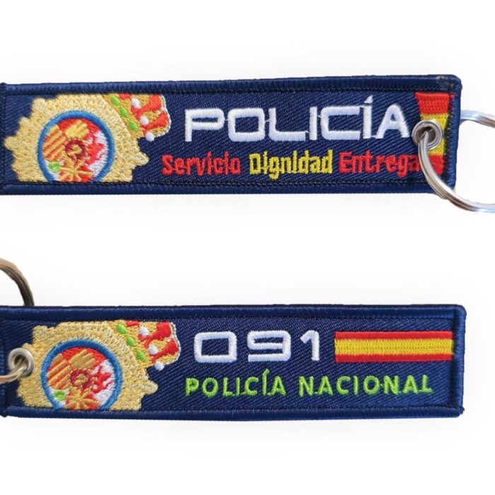 Llavero bordado Policía Nacional