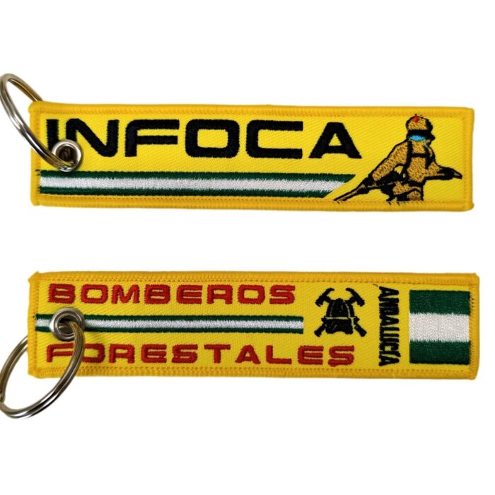 Llavero INFOCA bomberos forestales bordado