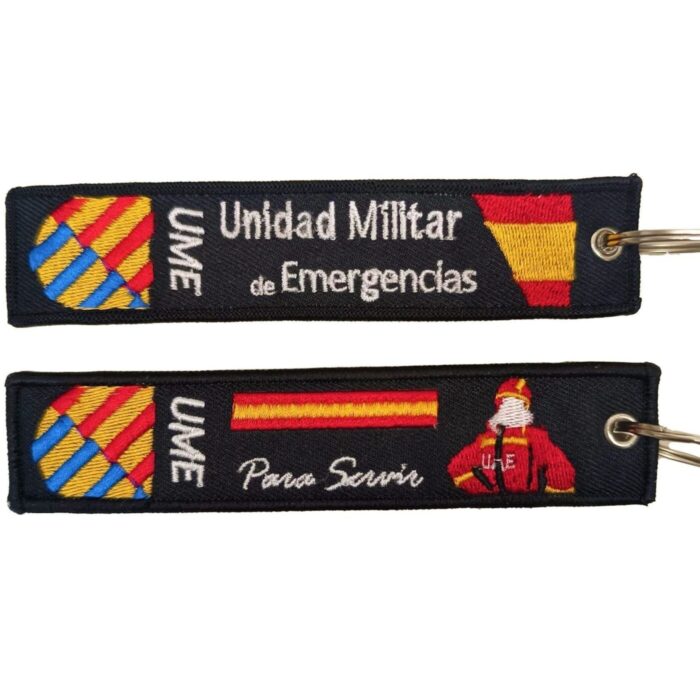 Llavero bordado UME Unidad Militar Emergencias