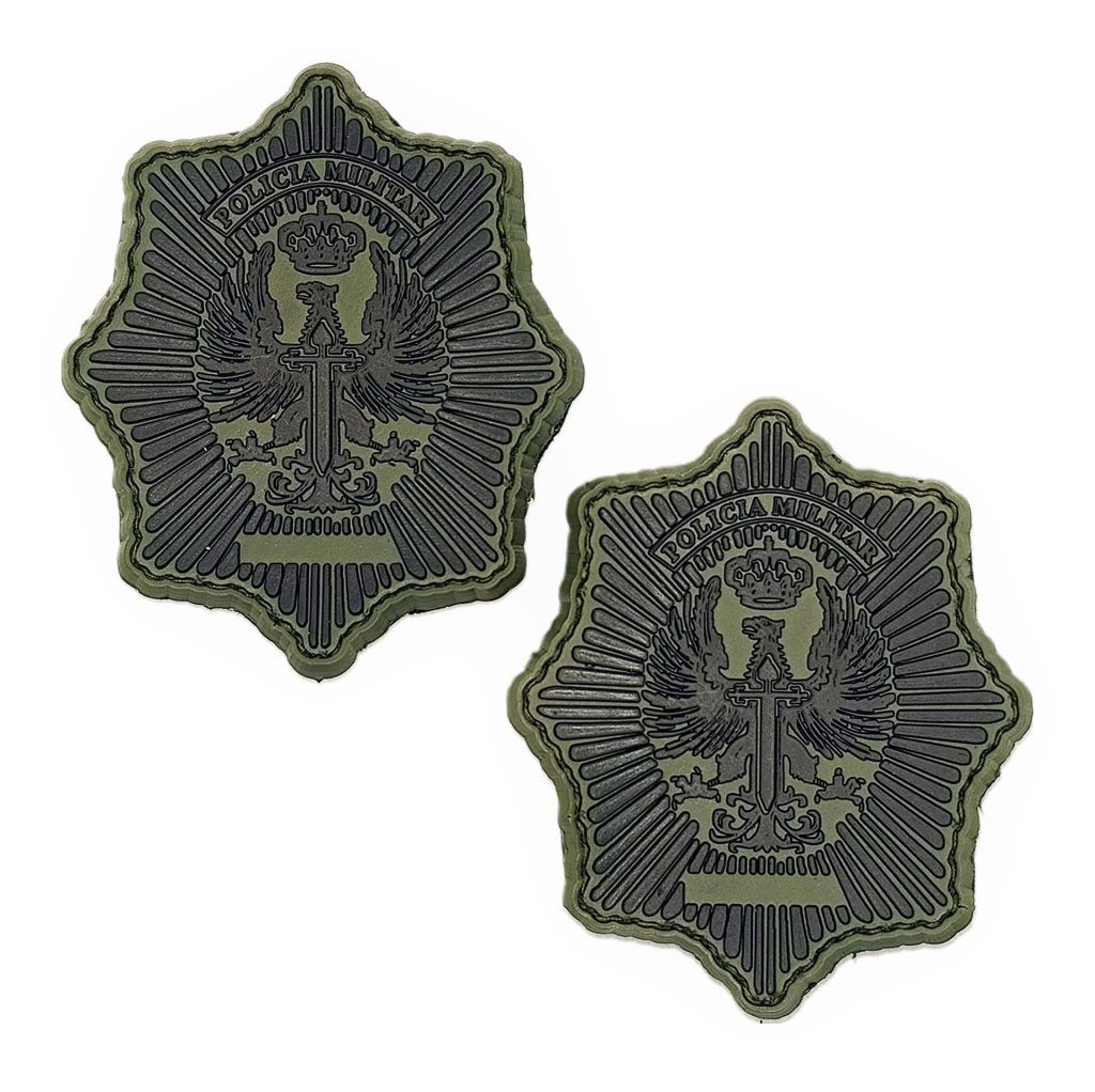 Parche Policía Militar Placa escudo (verde)
