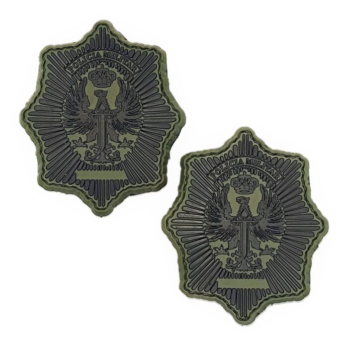 Parche Policía Militar Placa escudo (verde)