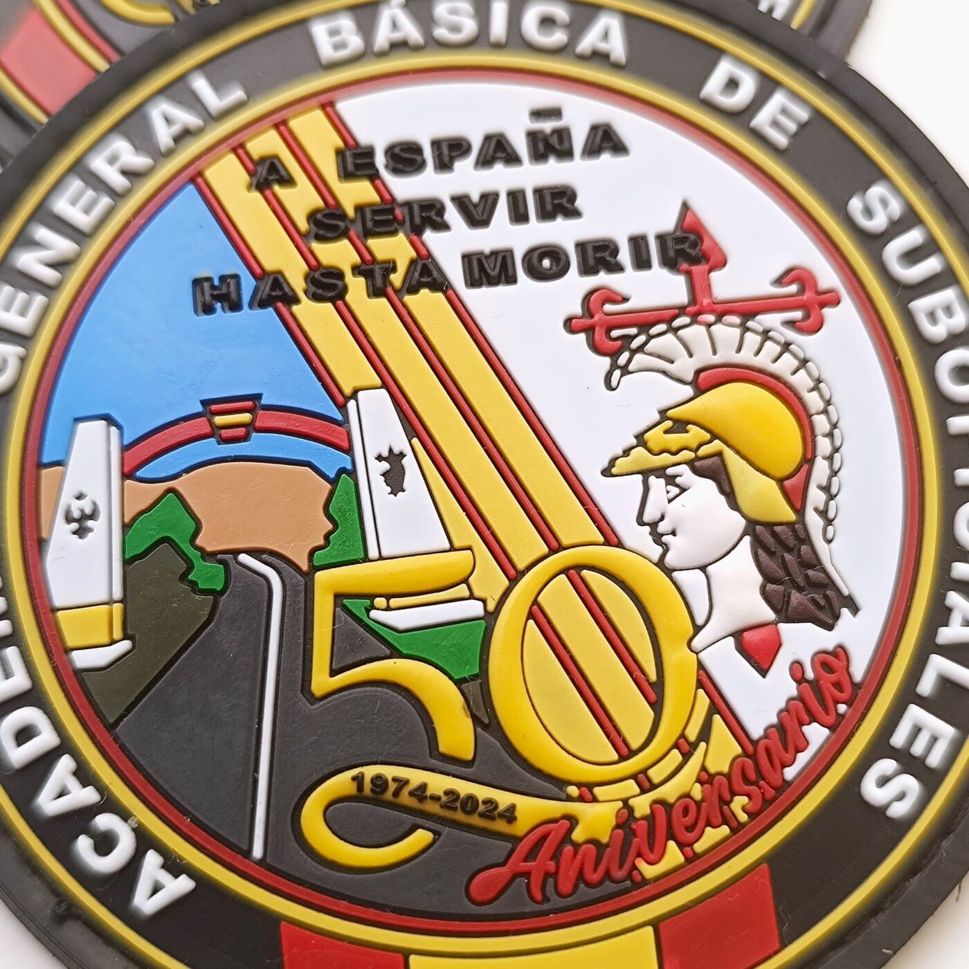 parche 50 aniversario agbs academia básica de suboficiales ejército de tierra