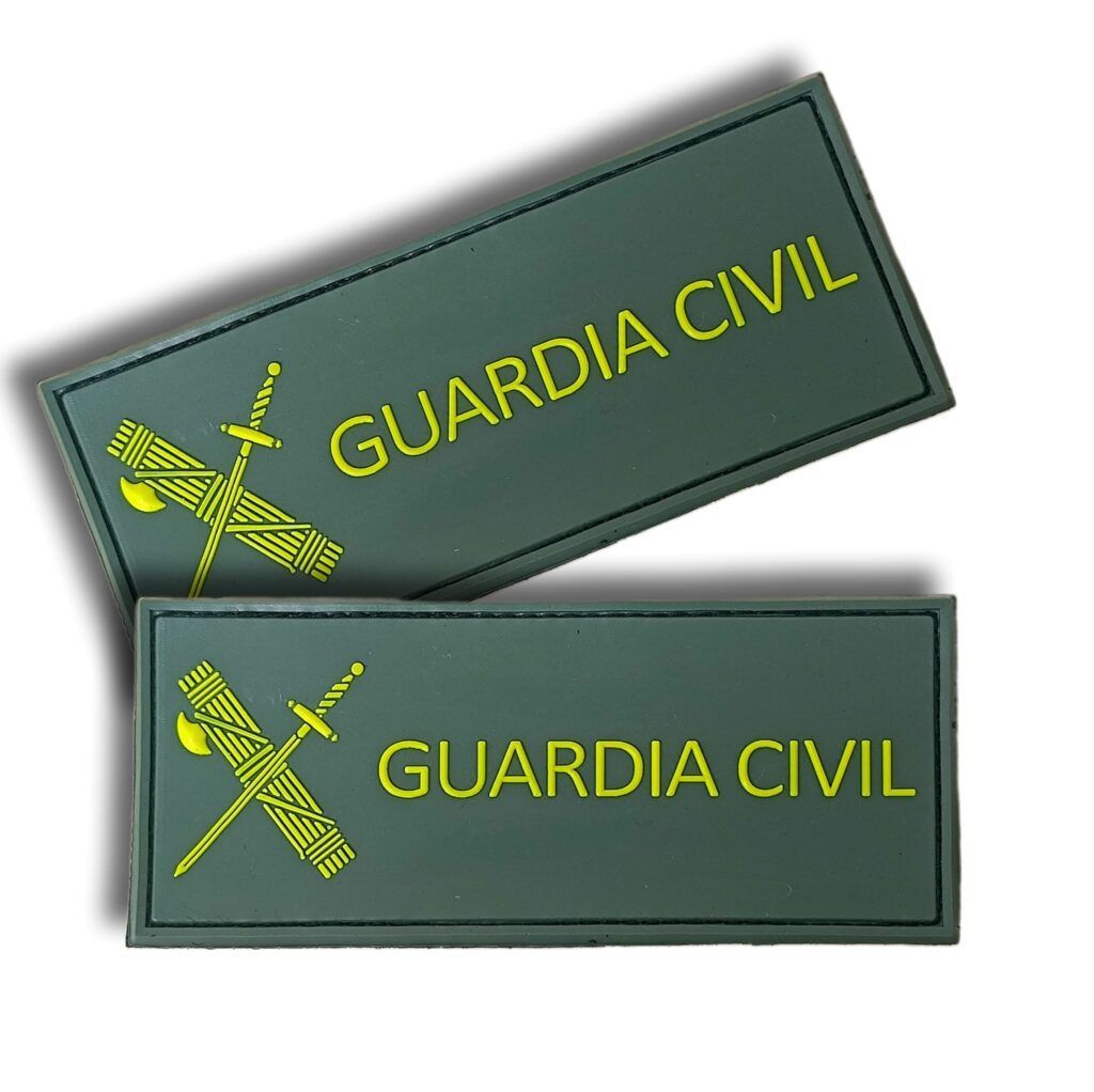 galleta_cinta_guardia_civil_verde_claro_escudo_benemerita_españa_identificación