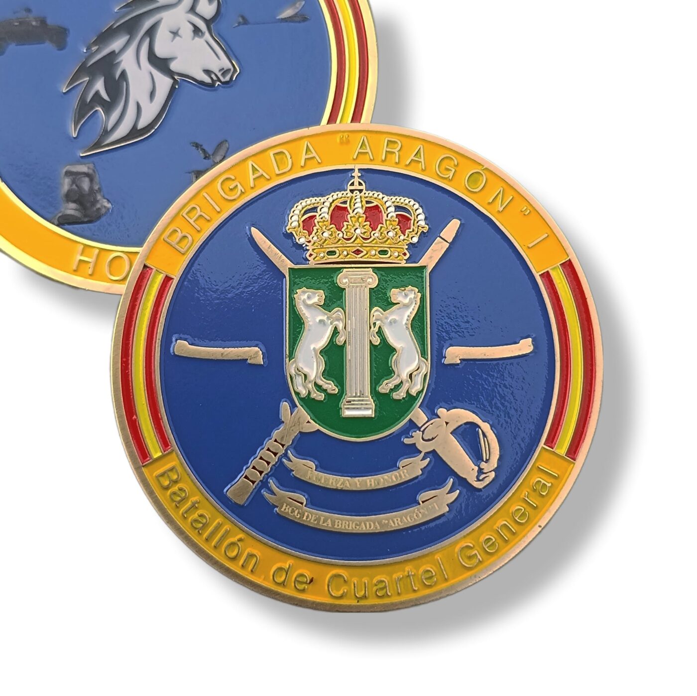 moneda_brigada_aragon_i_zaragoza_fuerzas_armadas_ejército_tierra_españa_batallón_cuartel_general