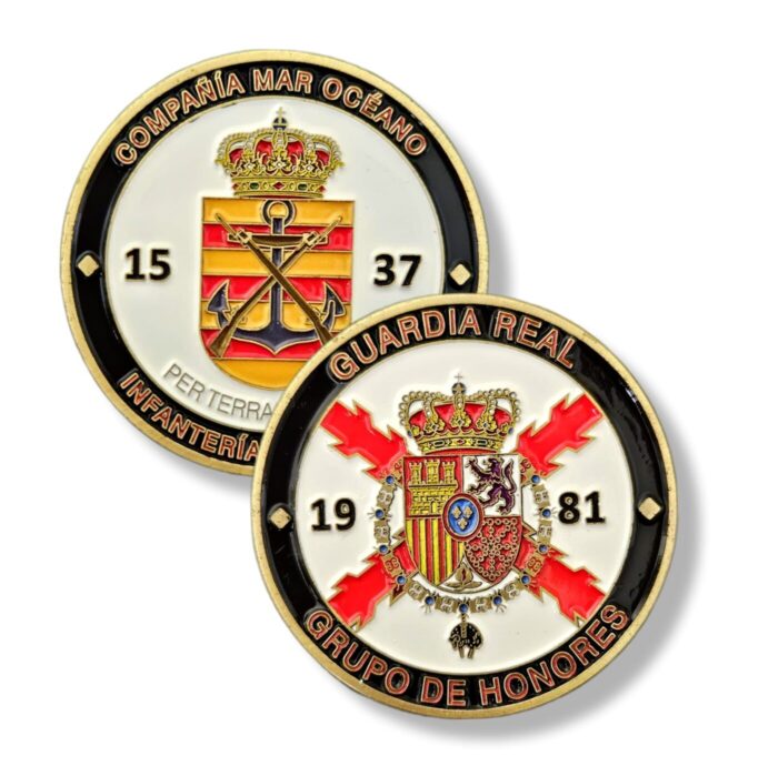 moneda_guardia_real_grupo_de_honores_infantería_de_marina_compañía_mar_océano
