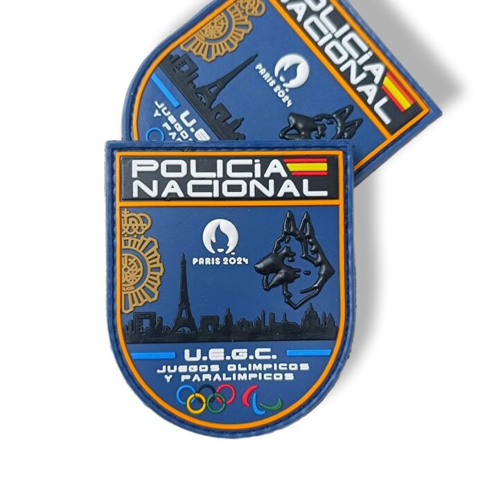 parche_policía_nacional_guías_caninos_colaboración_police_francia_juegos_olímpicos_paris_2024_servicio_cinológico_unidad_cnp_pvc