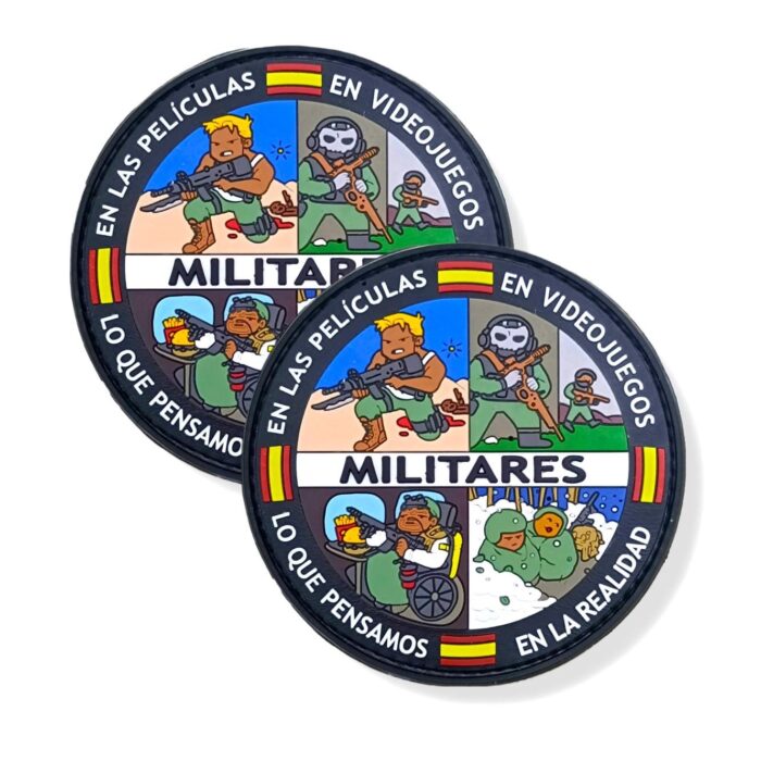 parche_pvc_somos_militares_vineta_videojuegos_realidad_ejercito_fuerzas_armadas