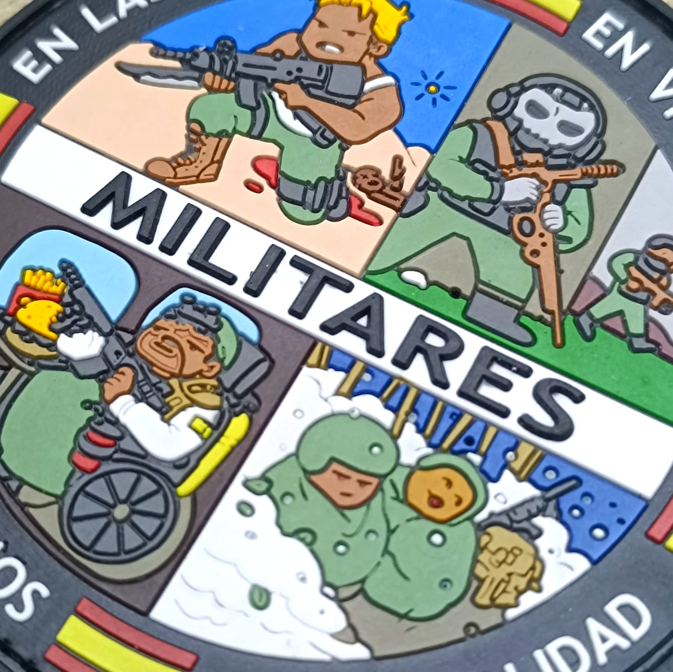 parche_pvc_somos_militares_vineta_videojuegos_realidad_ejercito_fuerzas_armadas