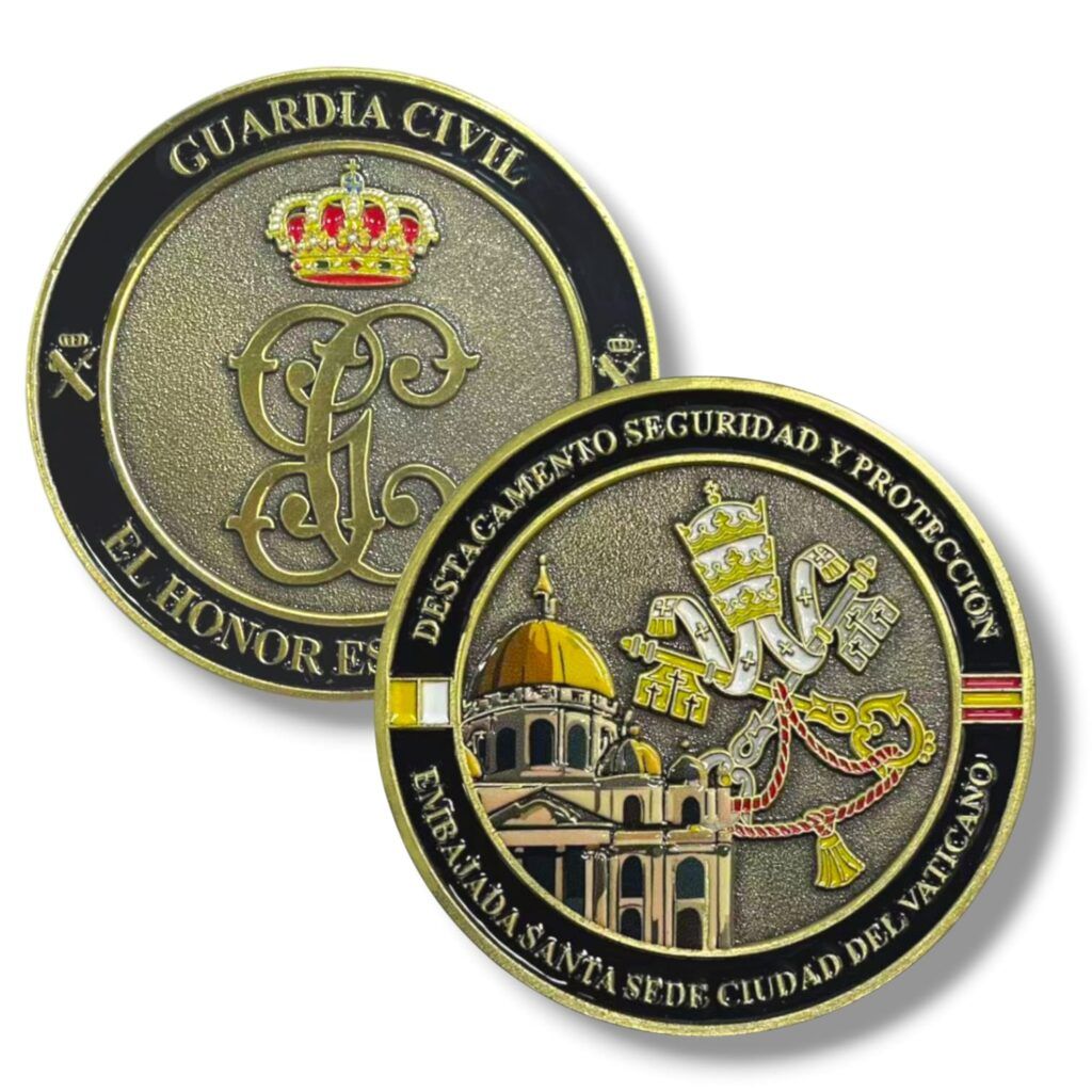 moneda_guardia_civil_embajada_vaticano_santa_sede_destacamento_seguridad_protección_españa