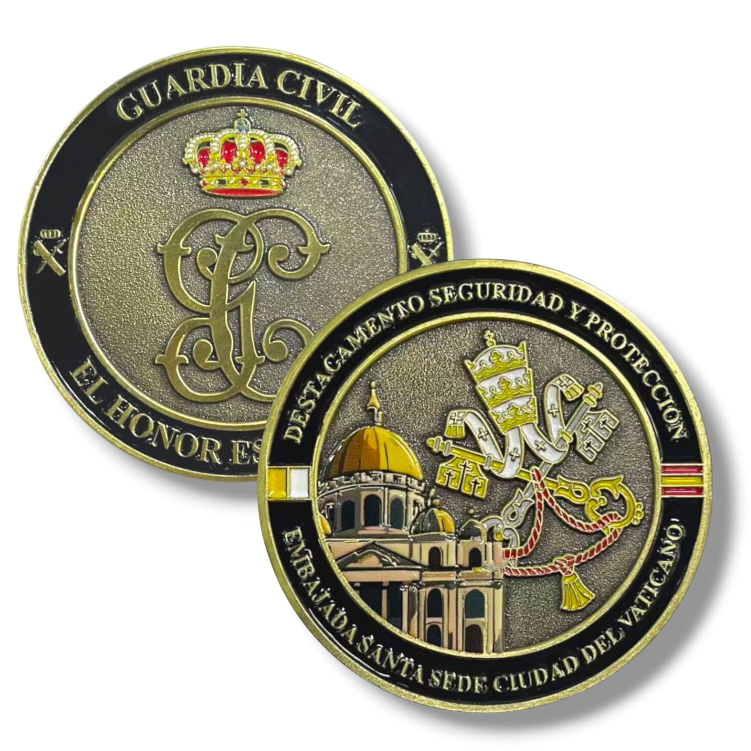 moneda_guardia_civil_embajada_vaticano_santa_sede_destacamento_seguridad_protección_españa