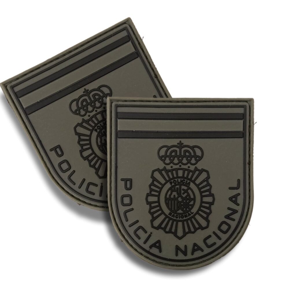 parche_policia_nacional_verde_caqui_uniforme_brazo_pvc