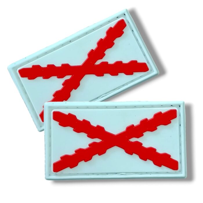 bandera_tercios_aspa_borgoña_españa_militar_pvc_parche_velcro