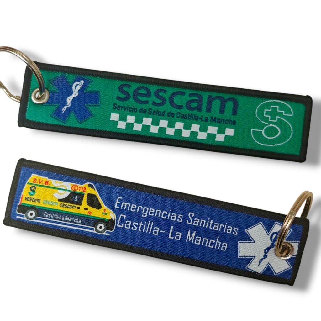 llavero_tejido_emergencias_sanitarias_castilla_la_mancha_sescam_servicio_de_salud_ambulancia