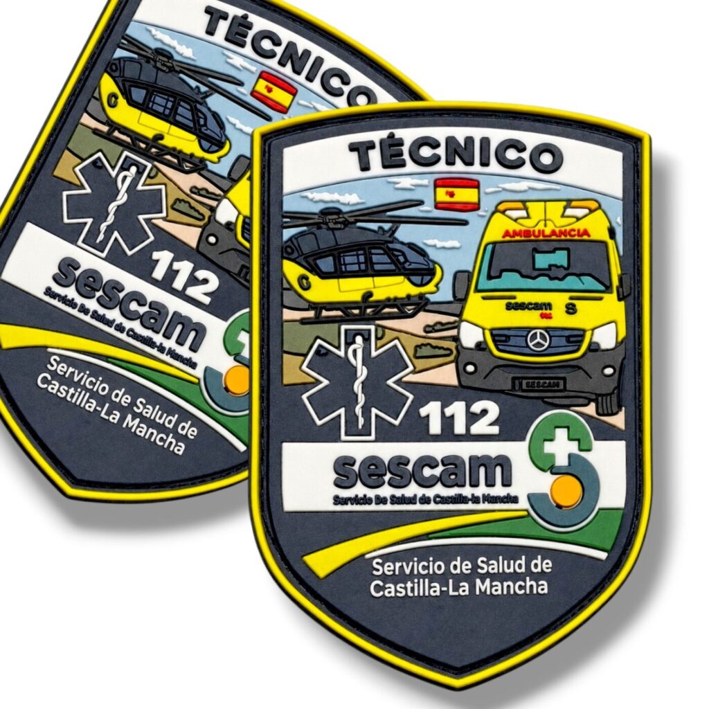 Parche Técnico Emergencias Sanitarias SESCAM Castilla-La Mancha PVC 8 cm velcro principal