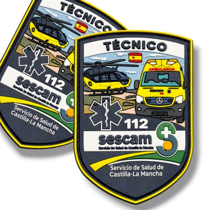 Parche Técnico Emergencias Sanitarias SESCAM Castilla-La Mancha PVC 8 cm velcro principal