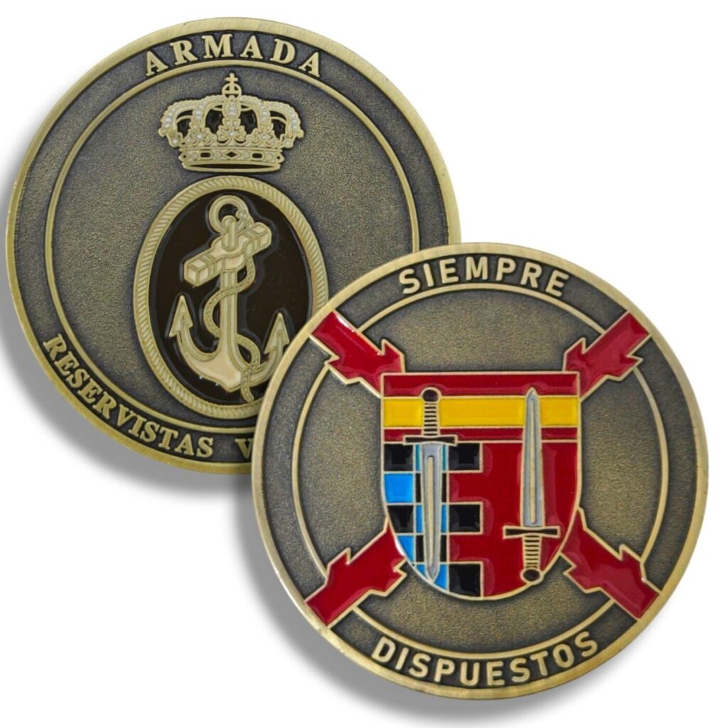 Moneda Reservistas Voluntarios Armada 4 cm relieve esmalte