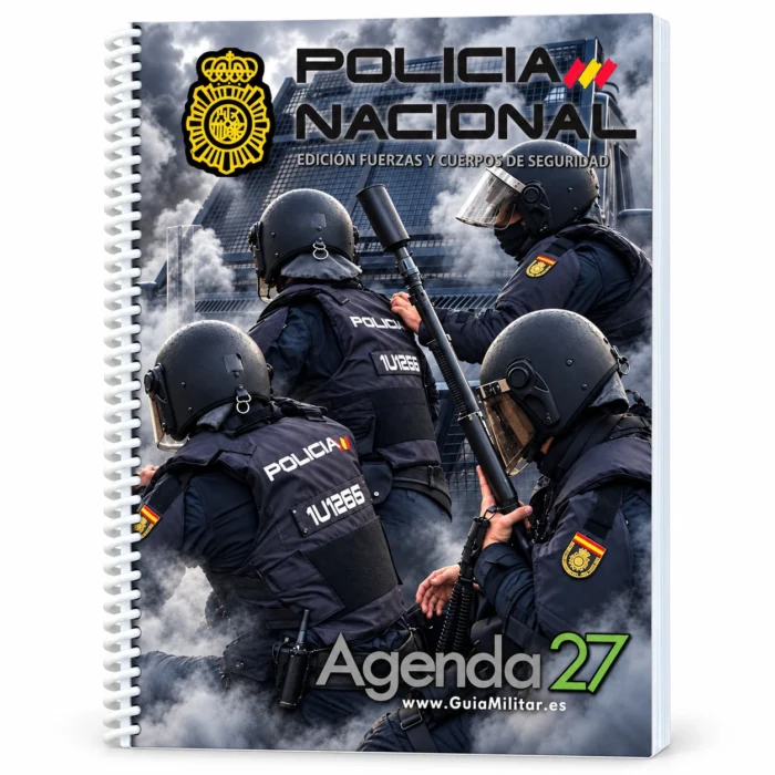 Agenda Policía Nacional 2027 con anillas blancas