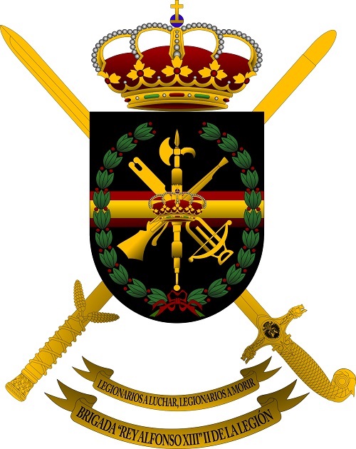 Escudo oficial de la Brigada «Rey Alfonso XIII», II de La Legión