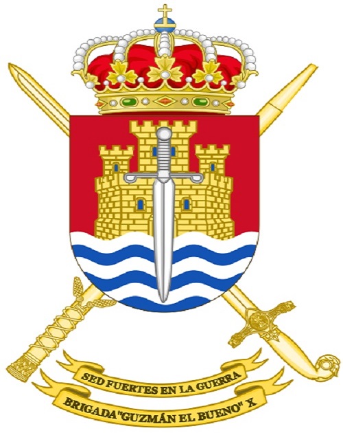 Escudo oficial de la Brigada «Guzmán el Bueno» X