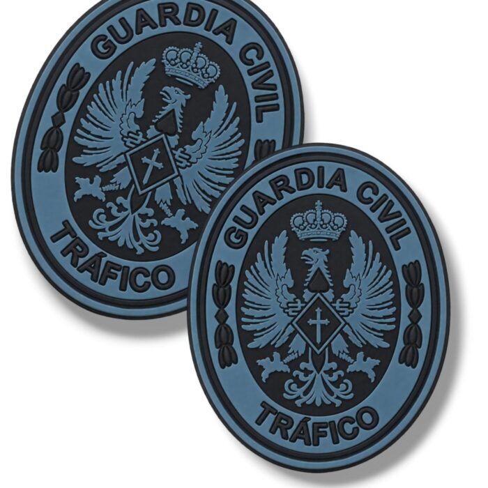 Parche Guardia Civil Tráfico verde y negro en PVC 8 x 6 cm